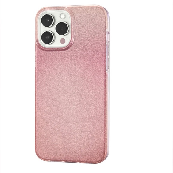 INSIGNIA Pink Gradient Ombre Glitter iPhone 12 13 PRO MAX Hard Case - Picture 3 of 10